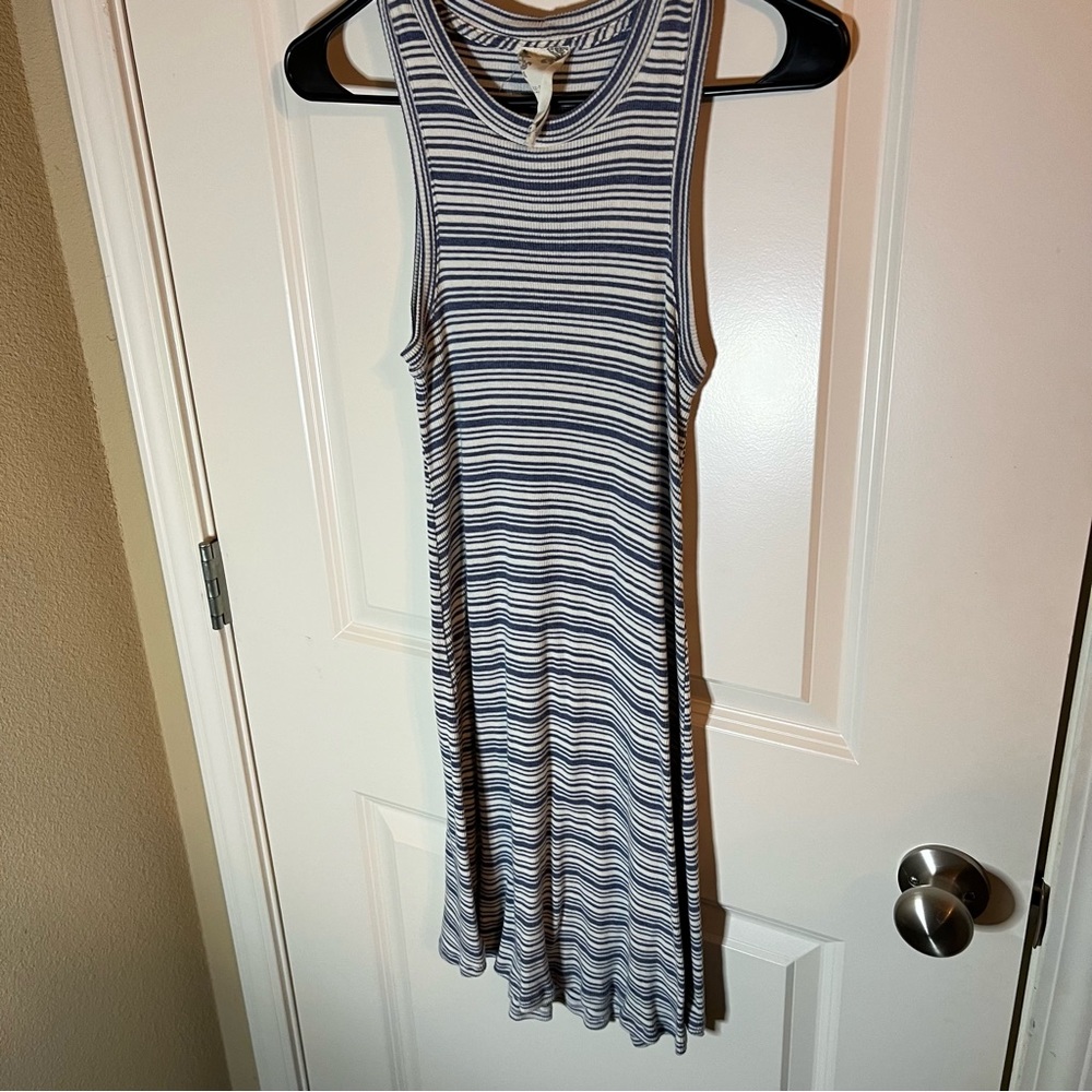 Blu Pepper Ribbed Striped Dress